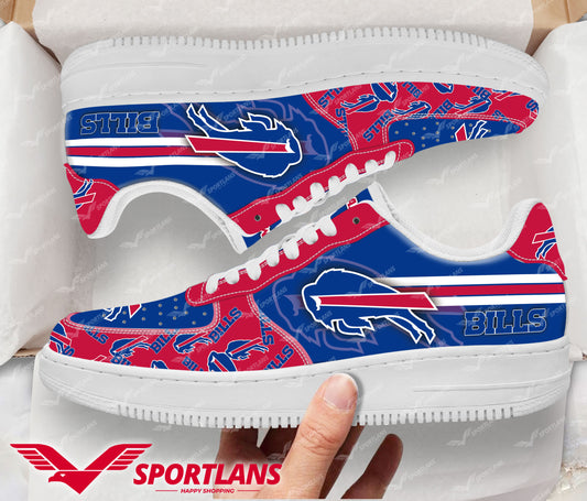 Ideafootwear Buffalo Bills NFL Air Low-Top Sneakers Shoes For Men And Women