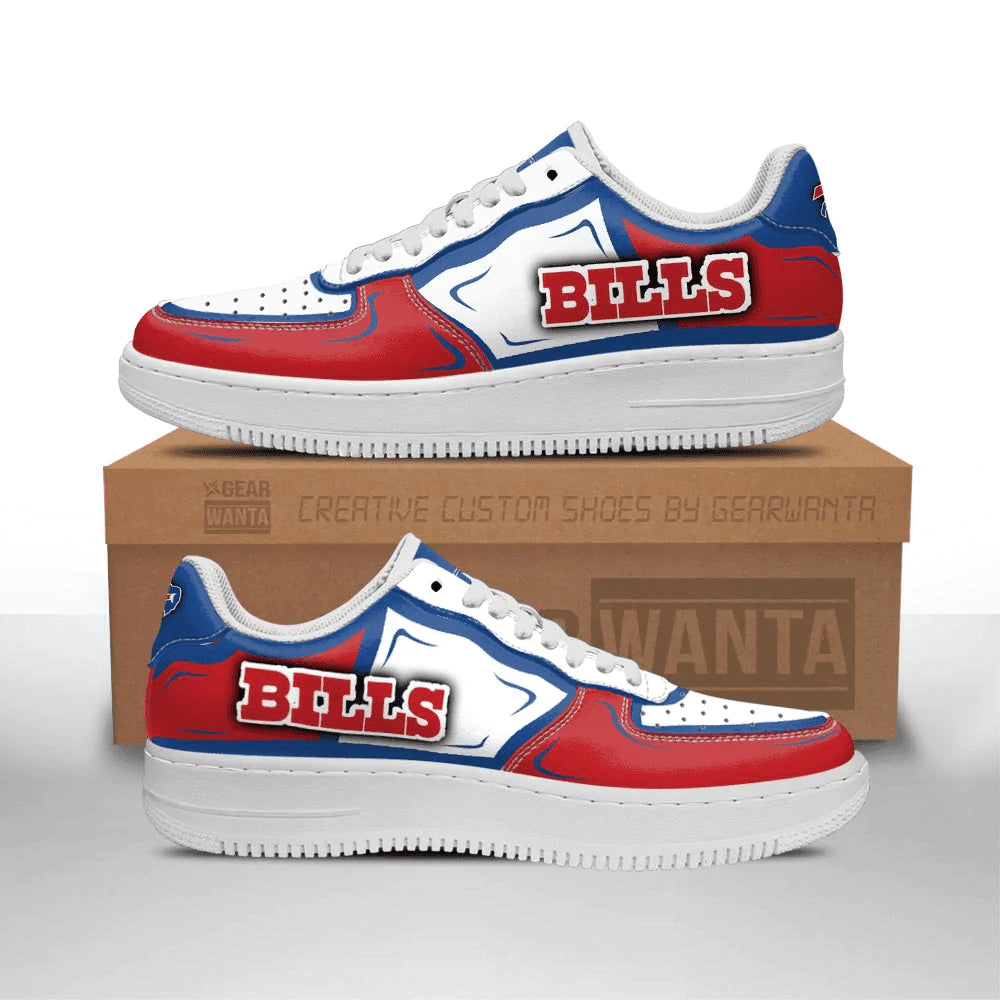 Ideafootwear Buffalo Bills NFL Air Low-Top Sneakers Shoes For Men And Women