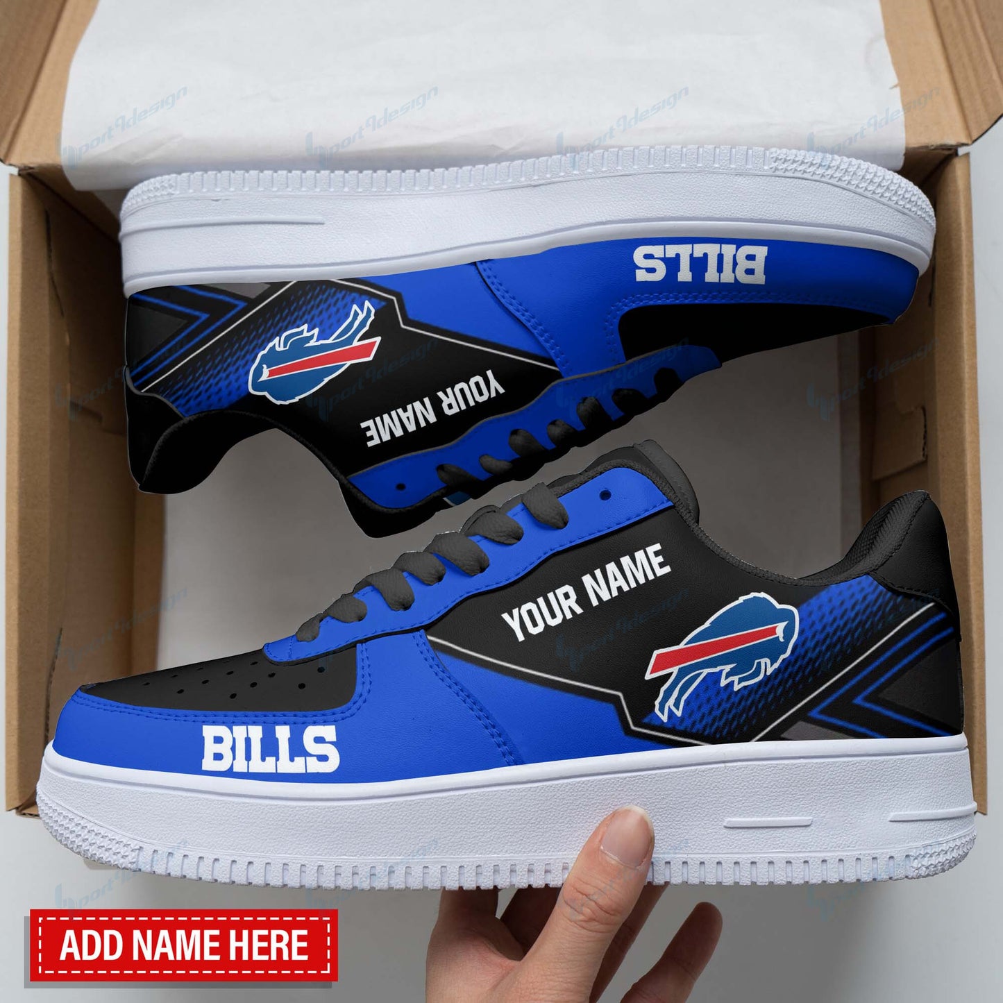 Ideafootwear Buffalo Bills NFL Air Low-Top Sneakers Shoes For Men And Women