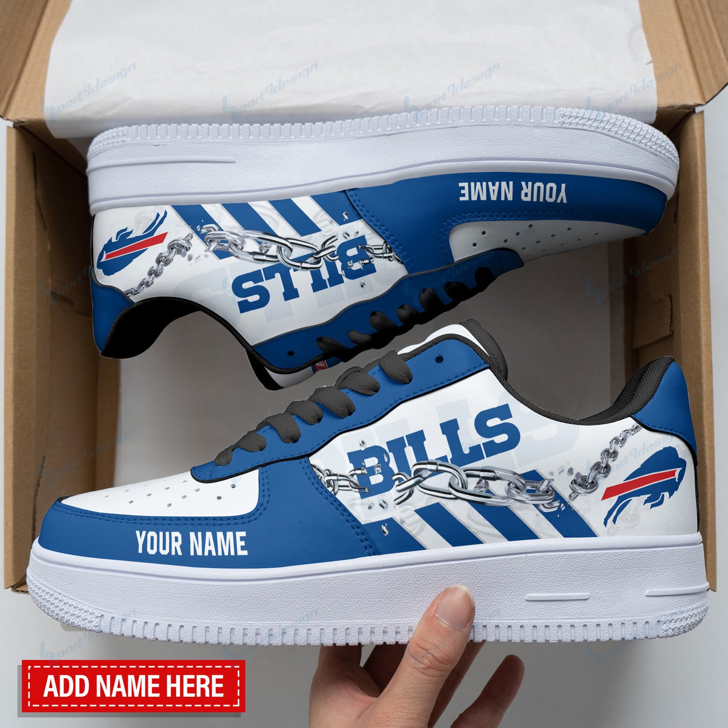 Ideafootwear Buffalo Bills NFL Air Low-Top Sneakers Shoes For Men And Women