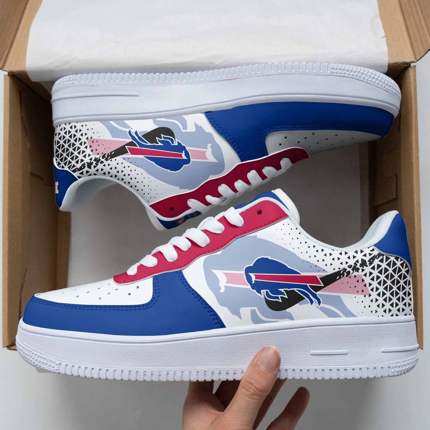 Ideafootwear Buffalo Bills NFL Air Low-Top Sneakers Shoes For Men And Women