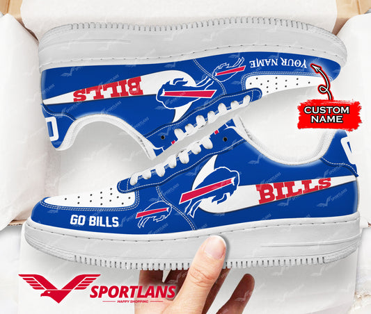 Ideafootwear Buffalo Bills NFL Air Low-Top Sneakers Shoes For Men And Women