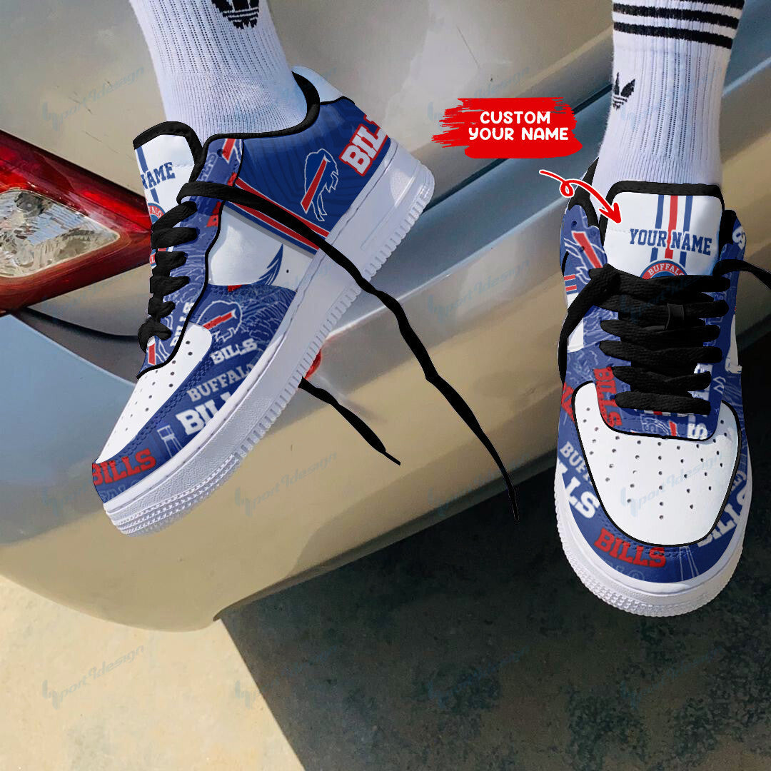Ideafootwear Buffalo Bills NFL Air Low-Top Sneakers Shoes For Men And Women