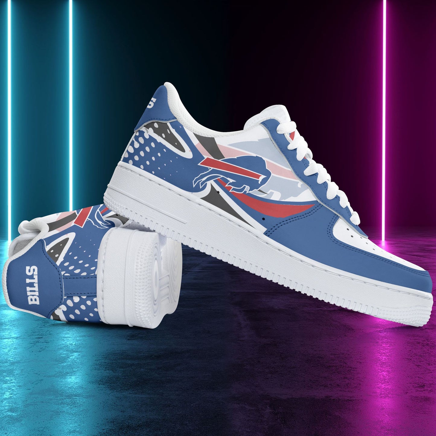 Ideafootwear Buffalo Bills NFL Air Low-Top Sneakers Shoes For Men And Women