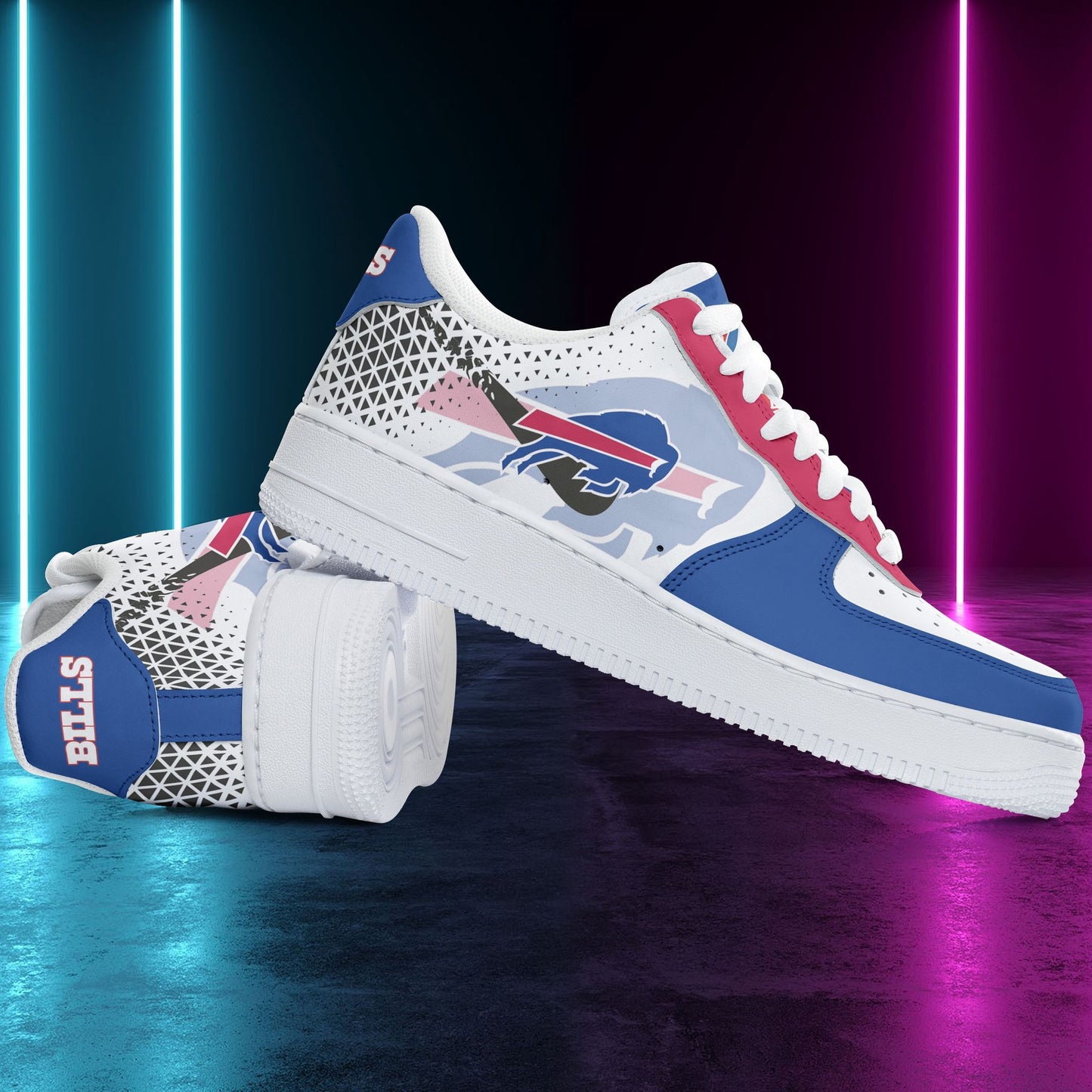 Ideafootwear Buffalo Bills NFL Air Low-Top Sneakers Shoes For Men And Women