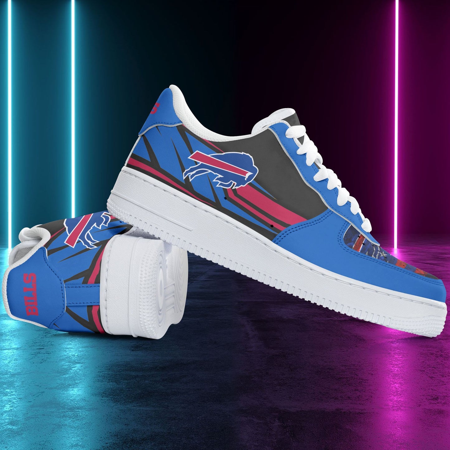 Ideafootwear Buffalo Bills NFL Air Low-Top Sneakers Shoes For Men And Women