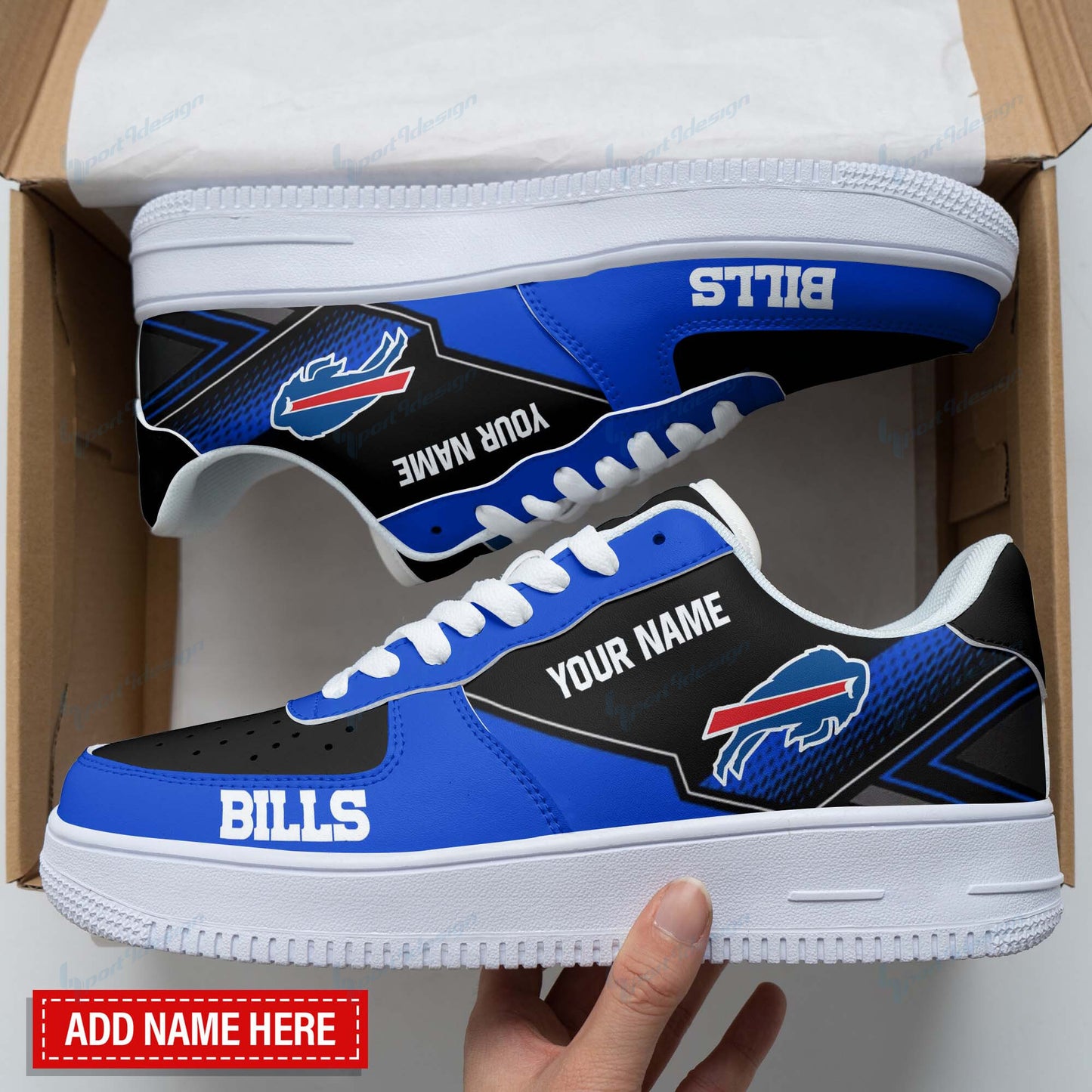 Ideafootwear Buffalo Bills NFL Air Low-Top Sneakers Shoes For Men And Women