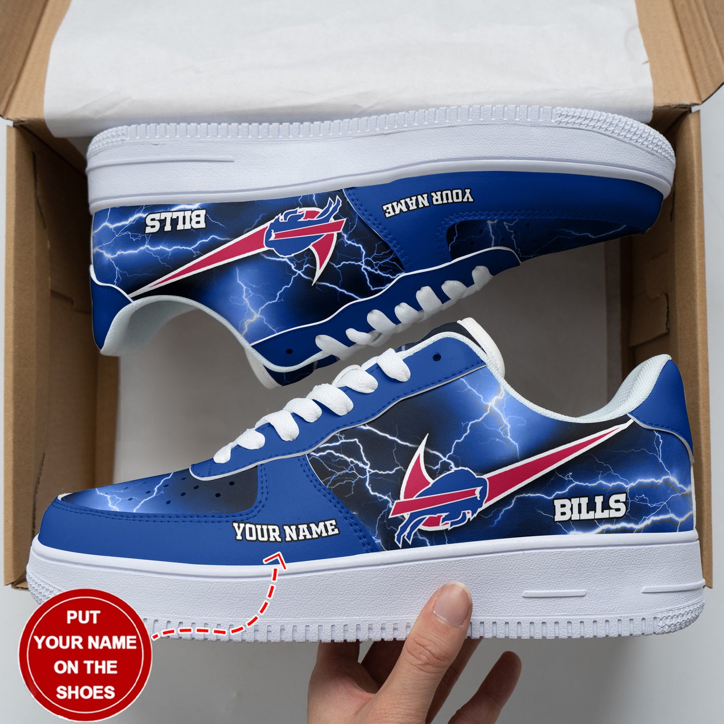 Ideafootwear Buffalo Bills NFL Air Low-Top Sneakers Shoes For Men And Women