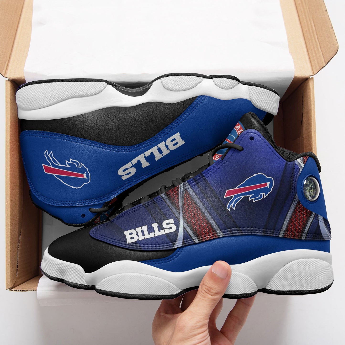 Ideafootwear Buffalo Bills NFL AJ13 Sneakers Shoes For Men And Women