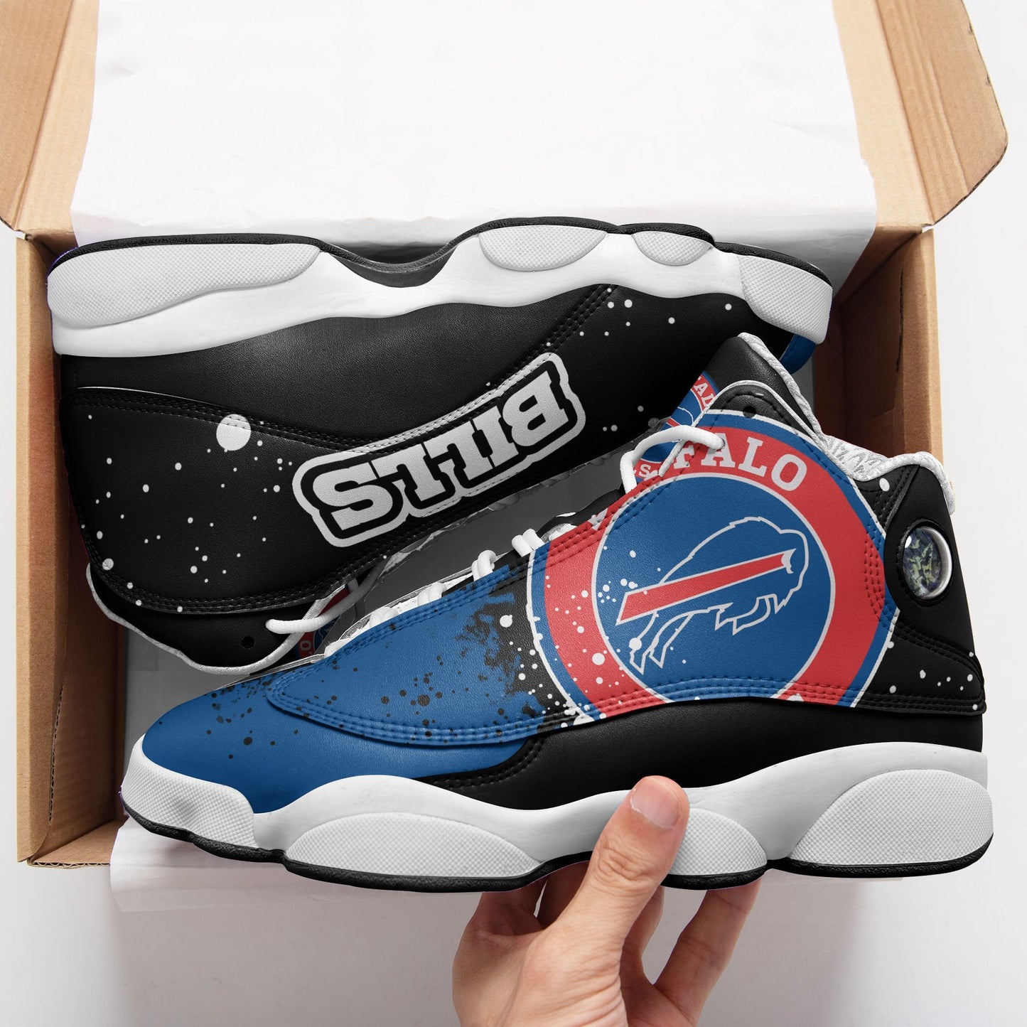 Ideafootwear Buffalo Bills NFL AJ13 Sneakers Shoes For Men And Women