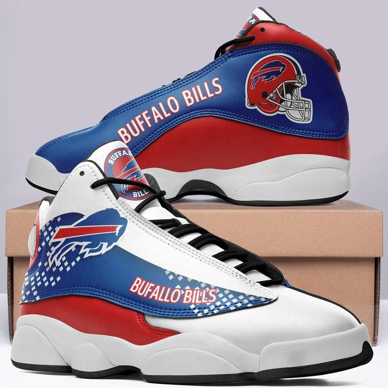 Ideafootwear Buffalo Bills NFL AJ13 Sneakers Shoes For Men And Women