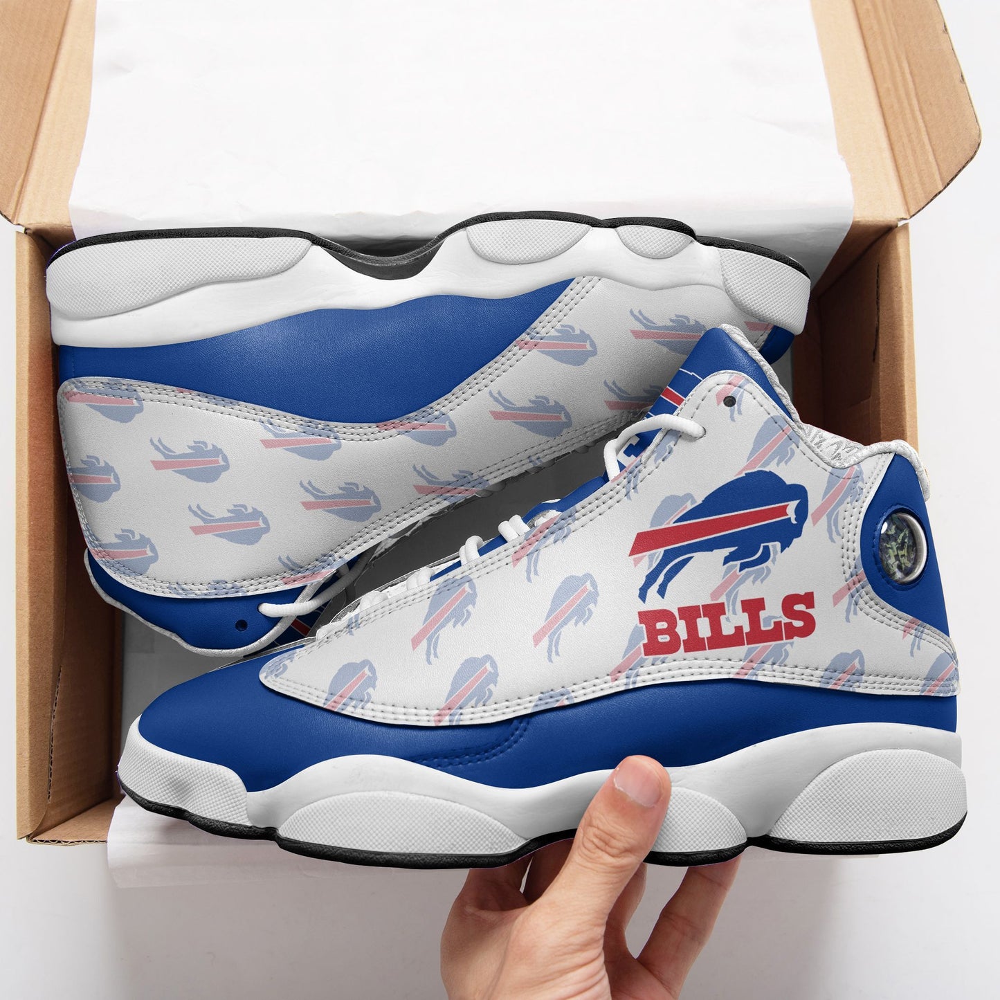 Ideafootwear Buffalo Bills NFL AJ13 Sneakers Shoes For Men And Women