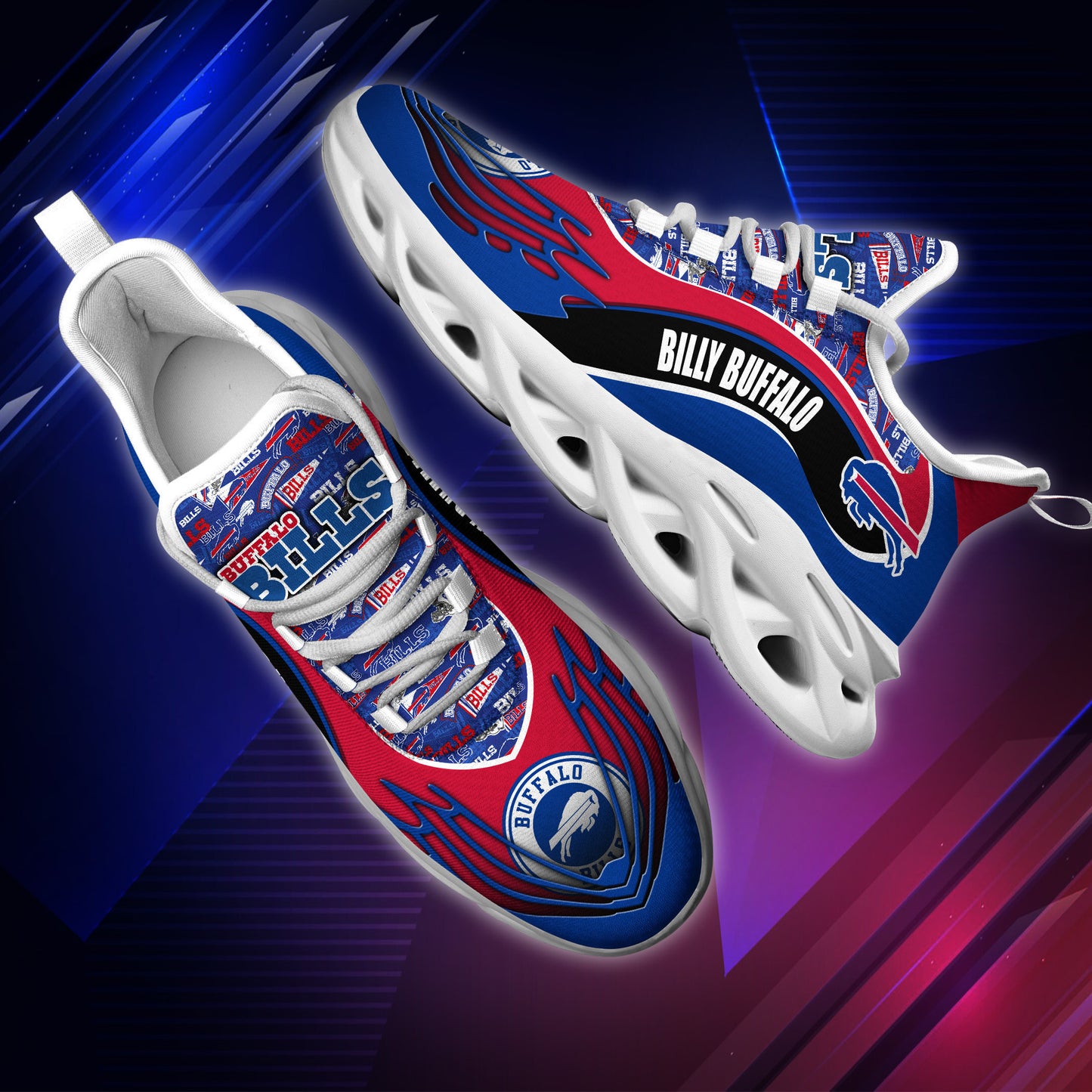Ideafootwear Buffalo Bills NFL Max Soul Shoes Sneakers For Men And Women