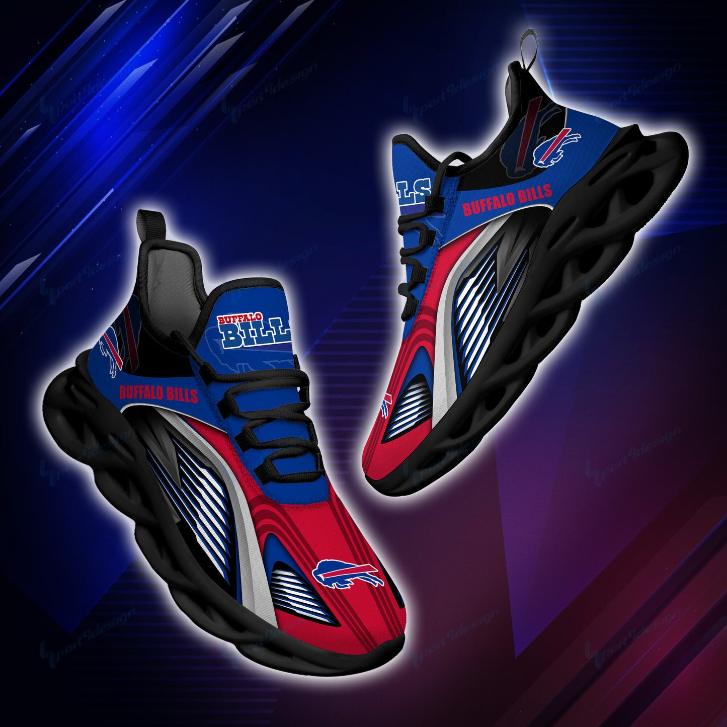 Ideafootwear Buffalo Bills NFL Max Soul Shoes Sneakers For Men And Women