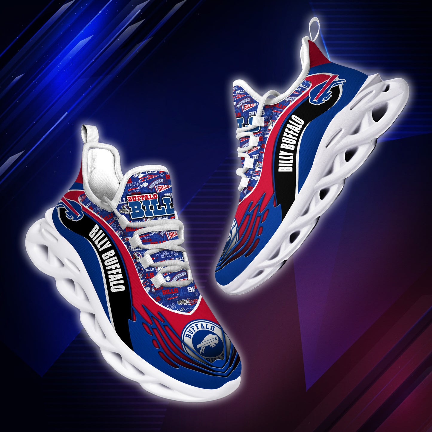 Ideafootwear Buffalo Bills NFL Max Soul Shoes Sneakers For Men And Women