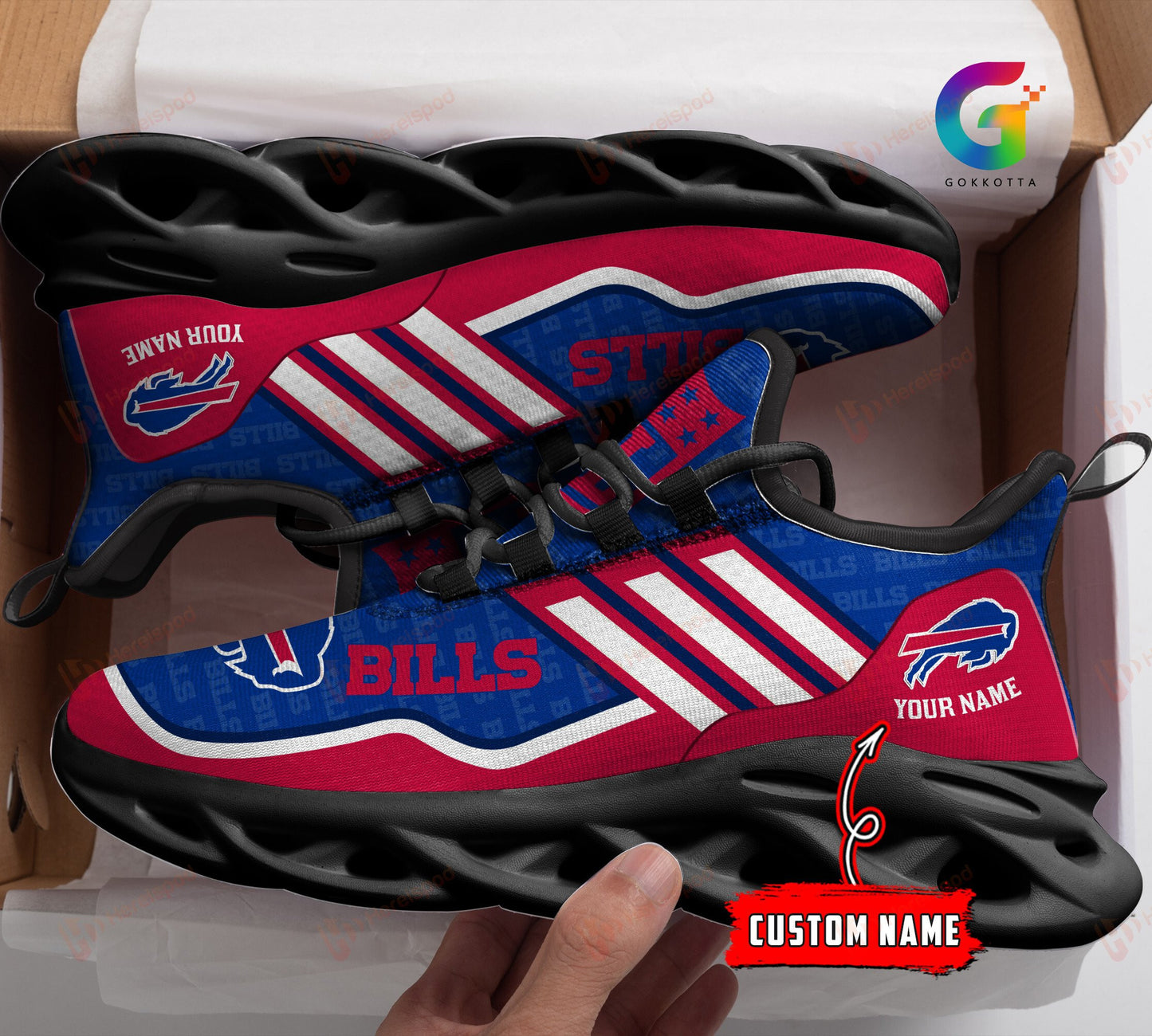 Ideafootwear Buffalo Bills NFL Max Soul Shoes Sneakers For Men And Women