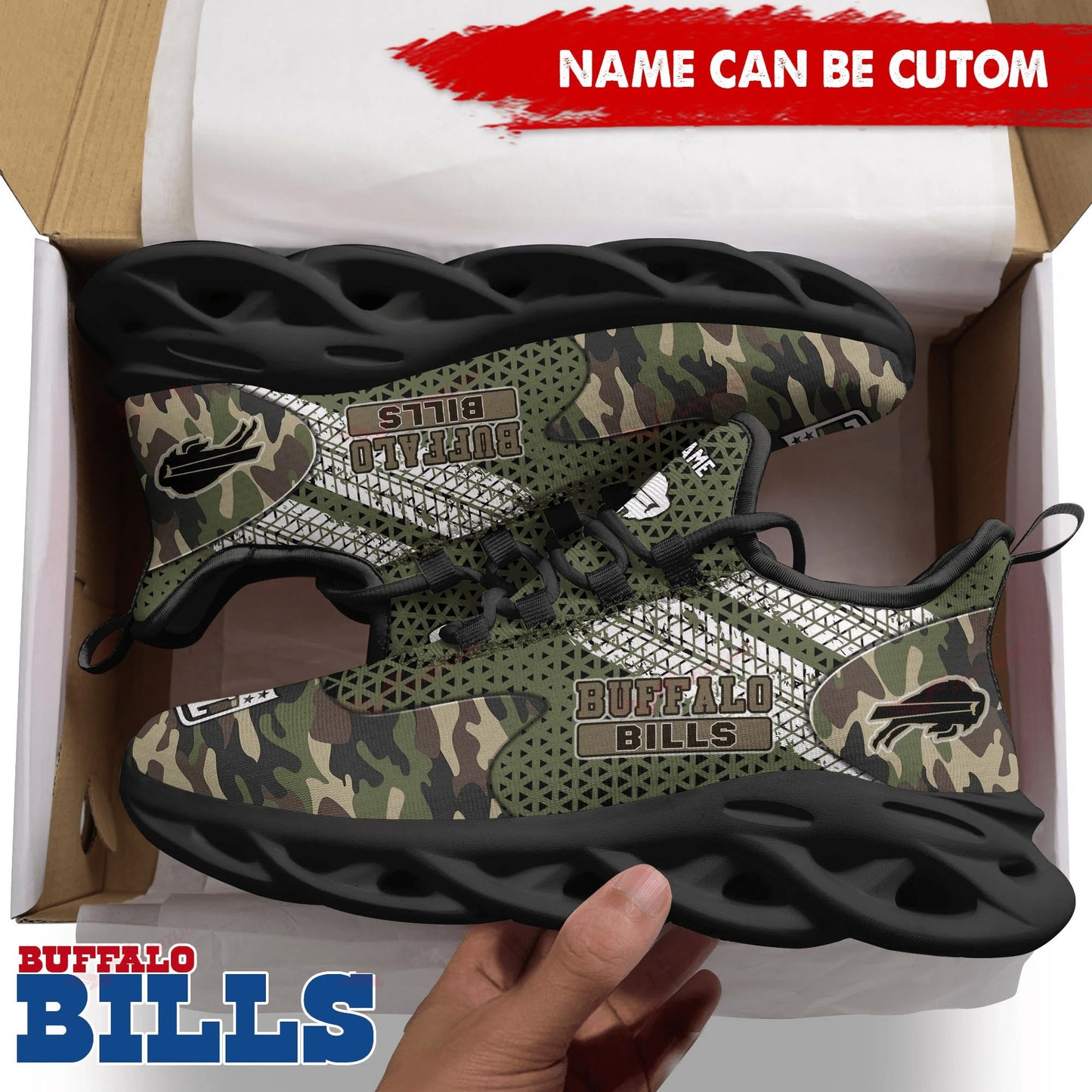 Ideafootwear Buffalo Bills NFL Max Soul Shoes Sneakers For Men And Women