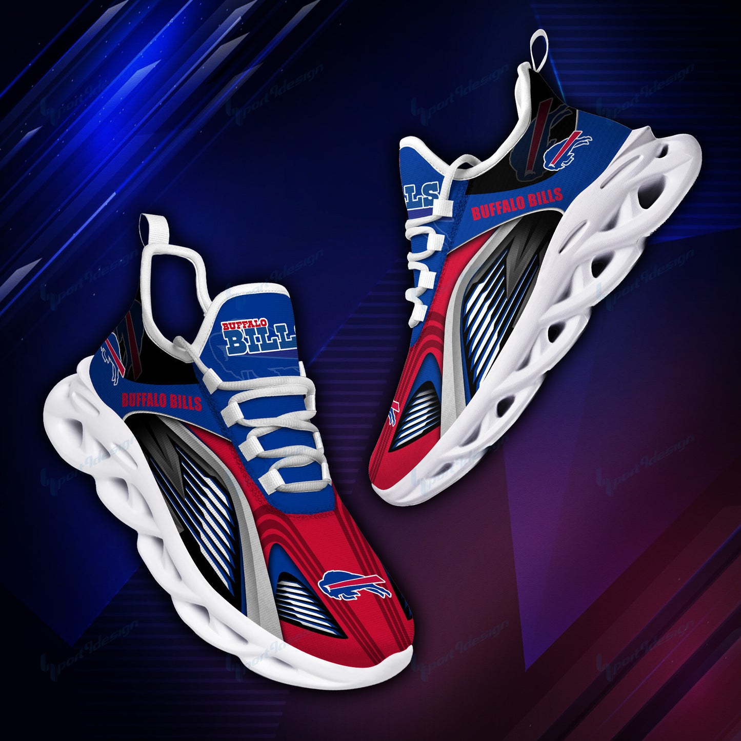 Ideafootwear Buffalo Bills NFL Max Soul Shoes Sneakers For Men And Women