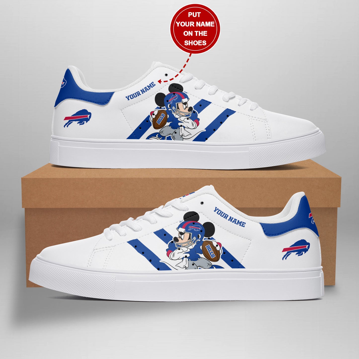 Ideafootwear Buffalo Bills Skate Stan Shoes Sneakes For Men And Women