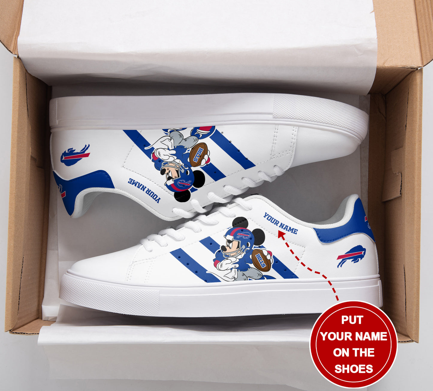 Ideafootwear Buffalo Bills Skate Stan Shoes Sneakes For Men And Women