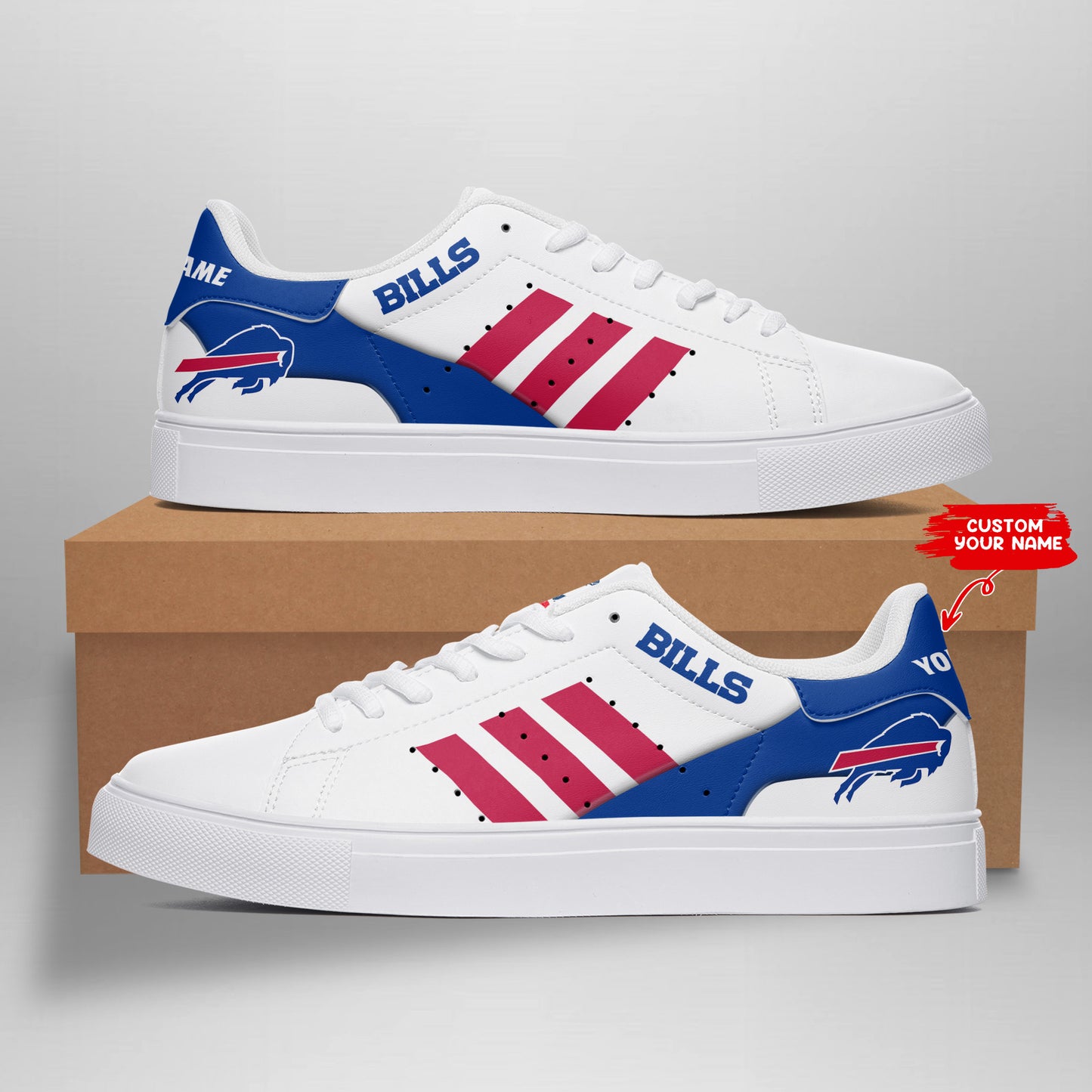 Ideafootwear Buffalo Bills Skate Stan Shoes Sneakes For Men And Women