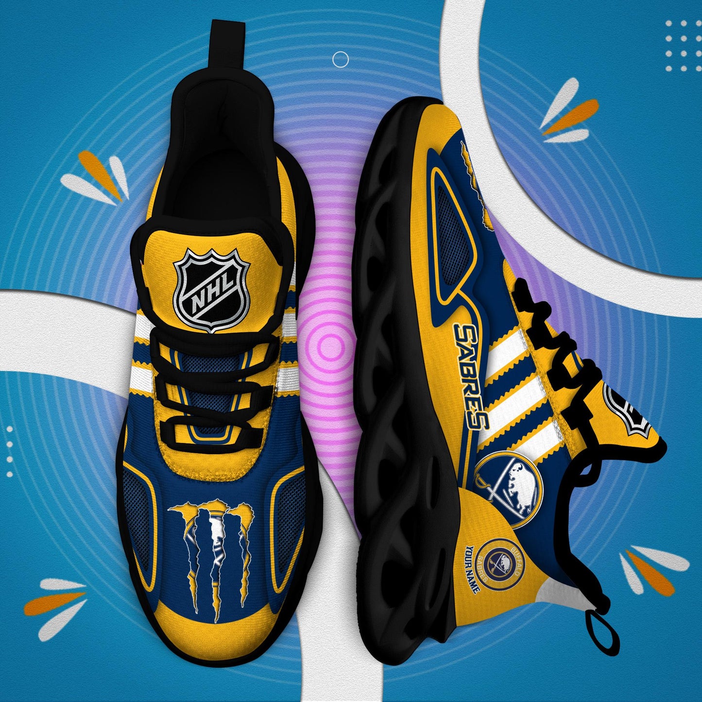 Ideafootwear Buffalo Sabres Max Soul Shoes Sneakers For Men And Women