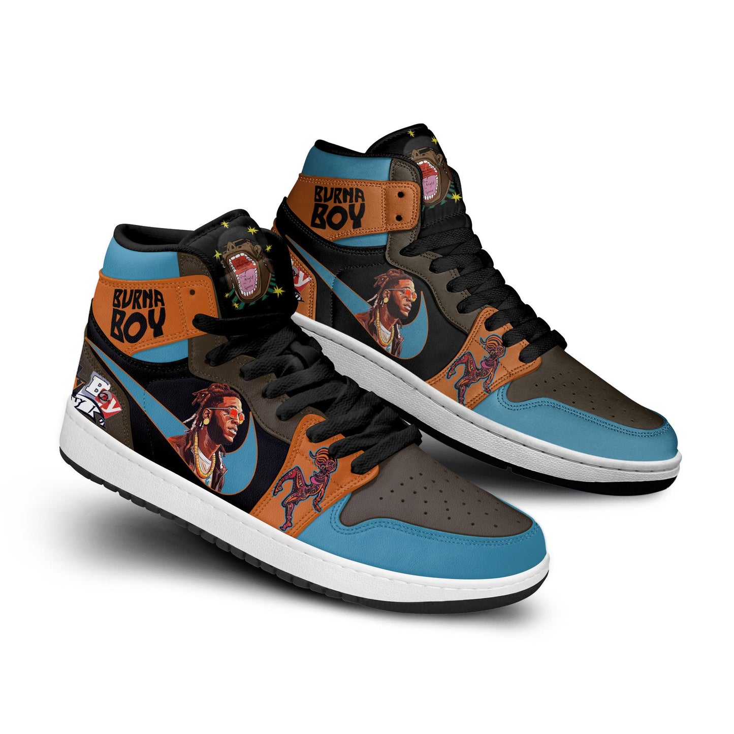 Ideafootwear Burna Boy AJ1 High Sneakers Shoes For Men And Women