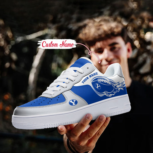 Ideafootwear BYU Cougars NCAA Air Low-Top Sneakers Shoes For Men And Women