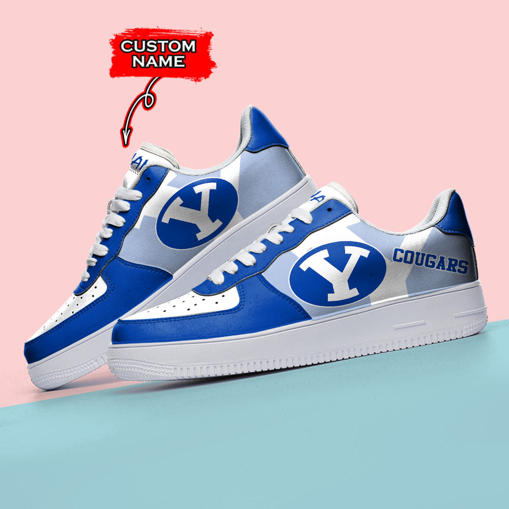 Ideafootwear BYU Cougars NCAA Air Low-Top Sneakers Shoes For Men And Women