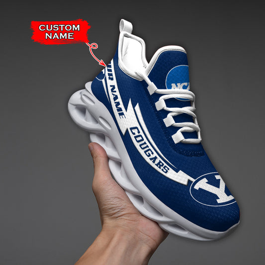 Ideafootwear BYU Cougars NCAA Max Soul Shoes Sneakers For Men And Women