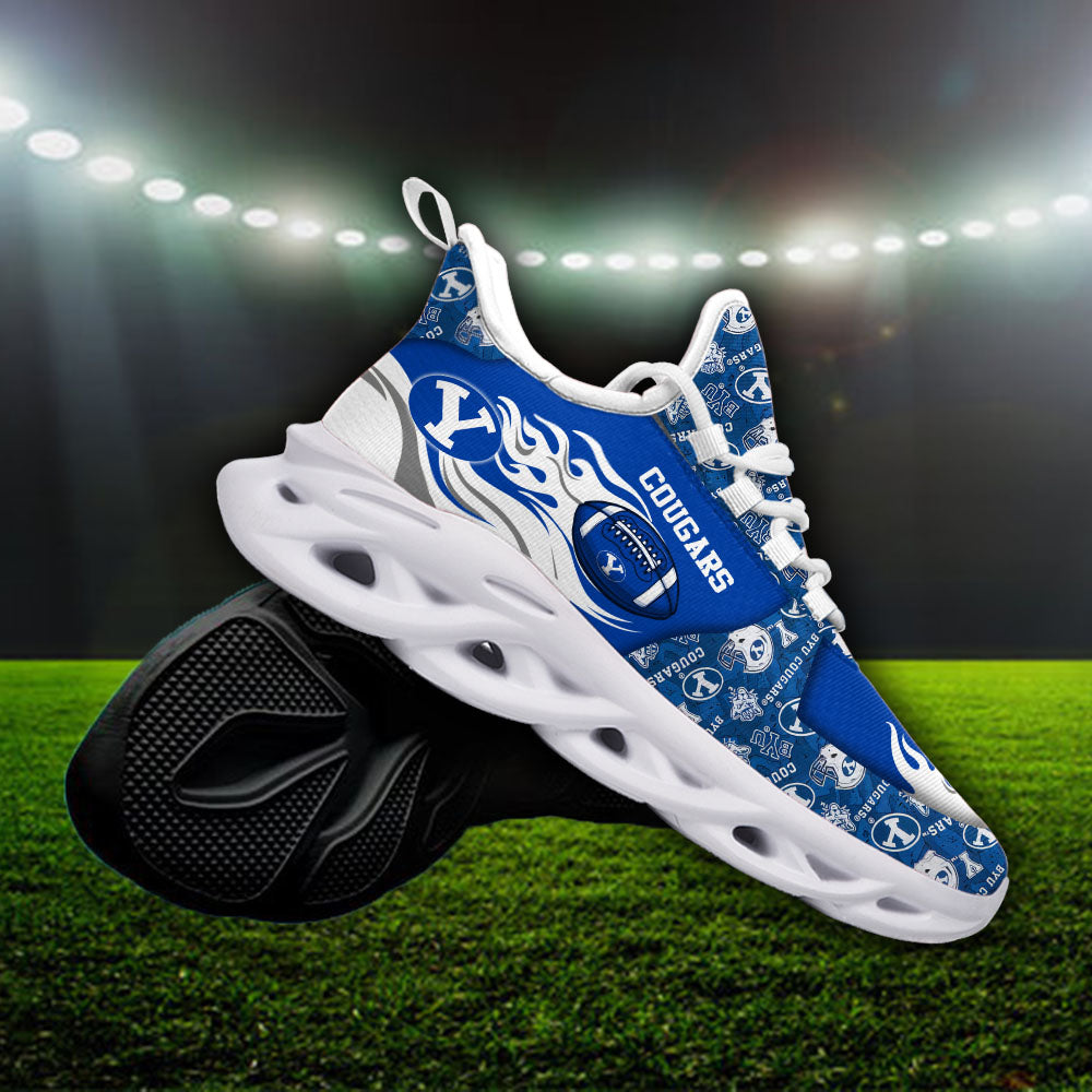 Ideafootwear BYU Cougars NCAA Max Soul Shoes Sneakers For Men And Women