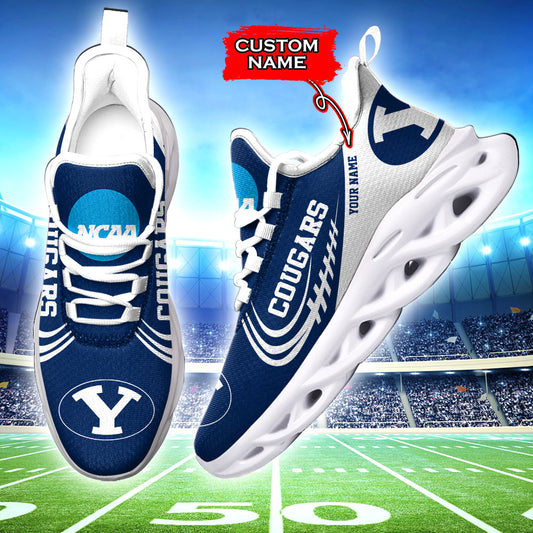 Ideafootwear BYU Cougars NCAA Max Soul Shoes Sneakers For Men And Women