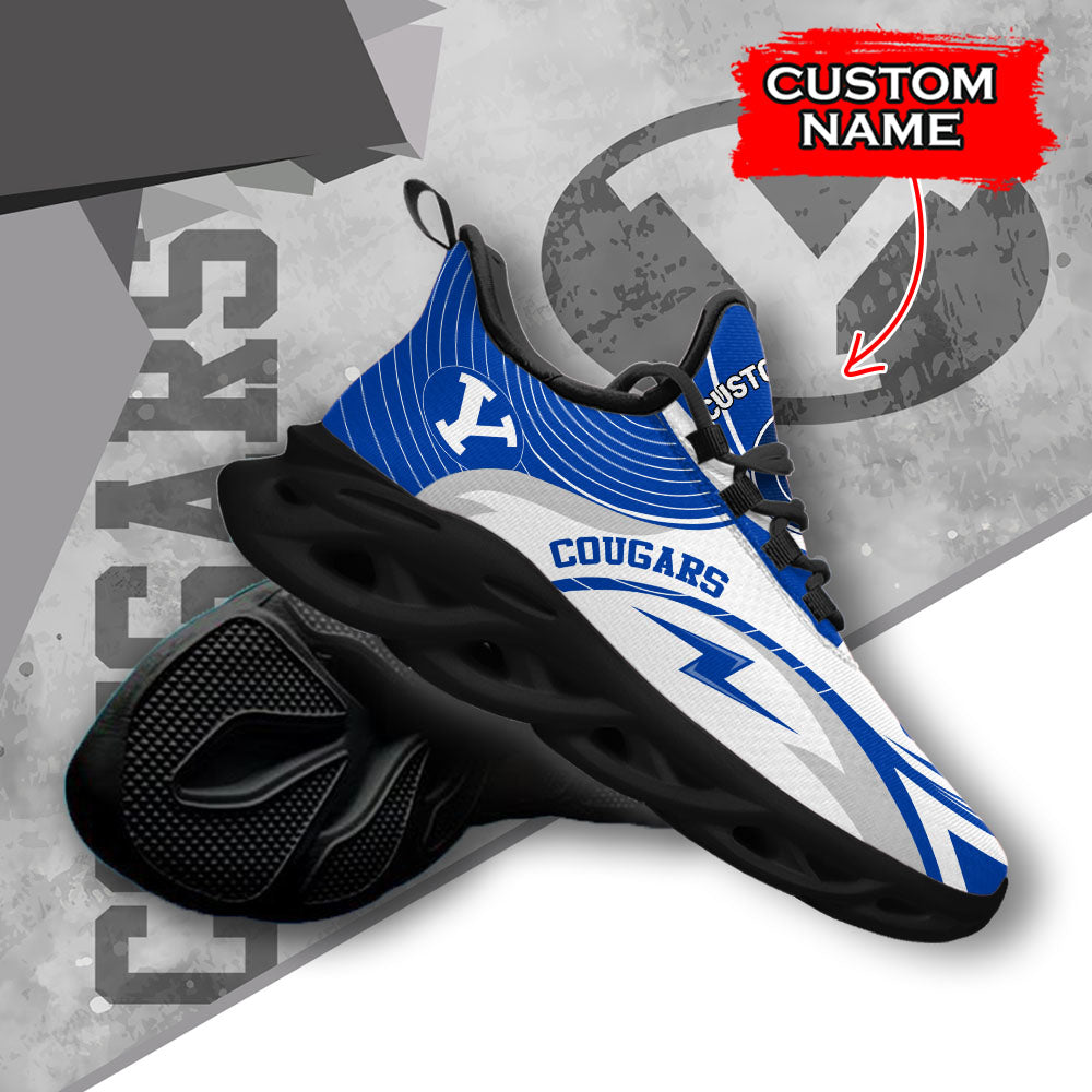 Ideafootwear BYU Cougars NCAA Max Soul Shoes Sneakers For Men And Women
