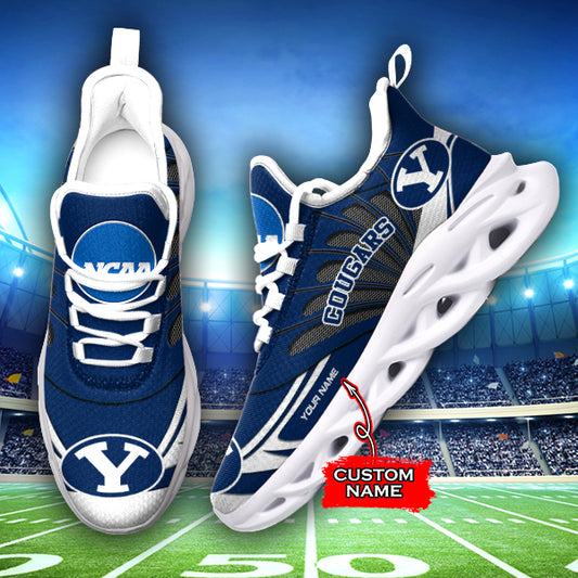 Ideafootwear BYU Cougars NCAA Max Soul Shoes Sneakers For Men And Women