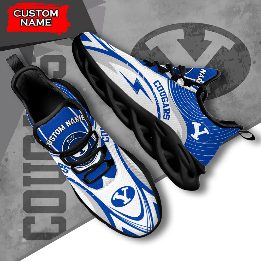 Ideafootwear BYU Cougars NCAA Max Soul Shoes Sneakers For Men And Women