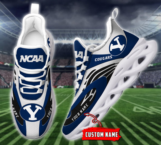 Ideafootwear BYU Cougars NCAA Max Soul Shoes Sneakers For Men And Women