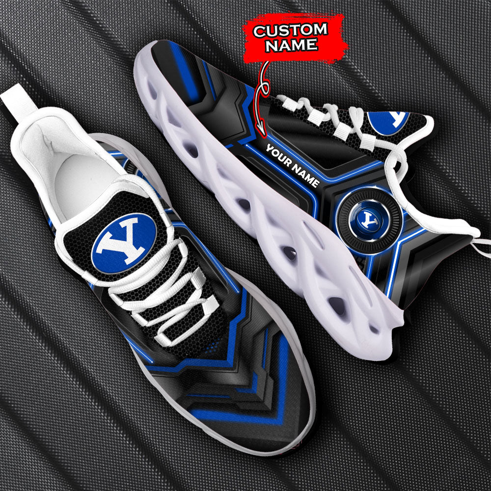 Ideafootwear BYU Cougars NCAA Max Soul Shoes Sneakers For Men And Women