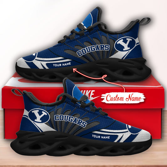 Ideafootwear BYU Cougars NCAA Max Soul Shoes Sneakers For Men And Women