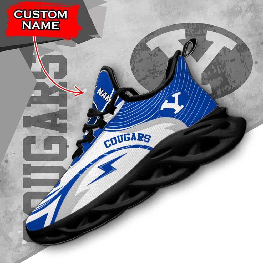 Ideafootwear BYU Cougars NCAA Max Soul Shoes Sneakers For Men And Women
