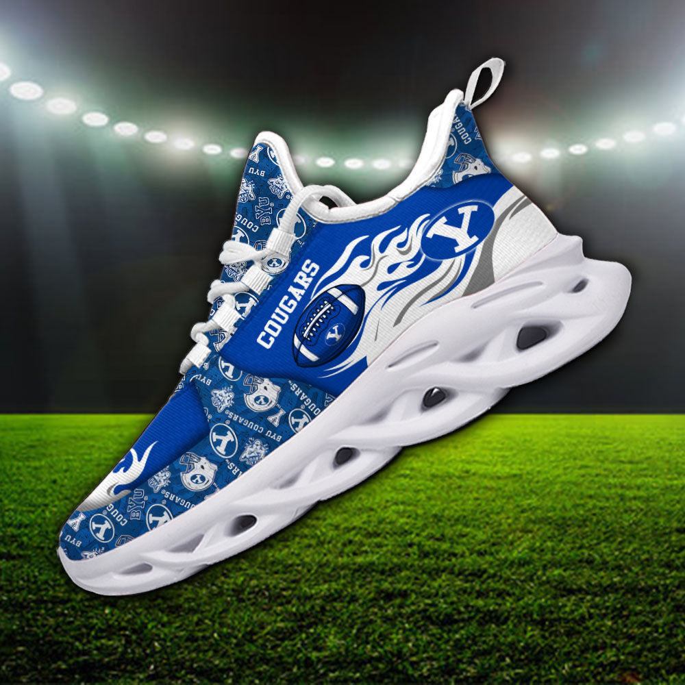 Ideafootwear BYU Cougars NCAA Max Soul Shoes Sneakers For Men And Women