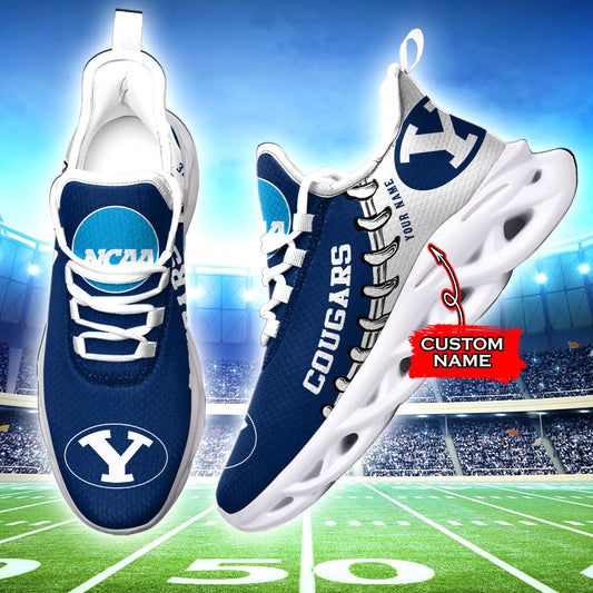 Ideafootwear BYU Cougars NCAA Max Soul Shoes Sneakers For Men And Women