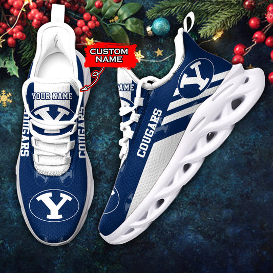 Ideafootwear BYU Cougars NCAA Max Soul Shoes Sneakers For Men And Women