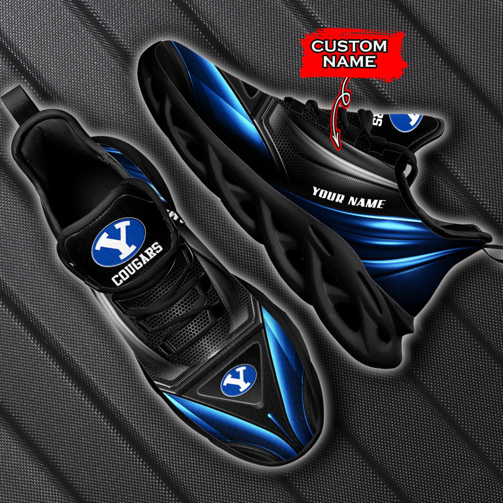 Ideafootwear BYU Cougars NCAA Max Soul Shoes Sneakers For Men And Women