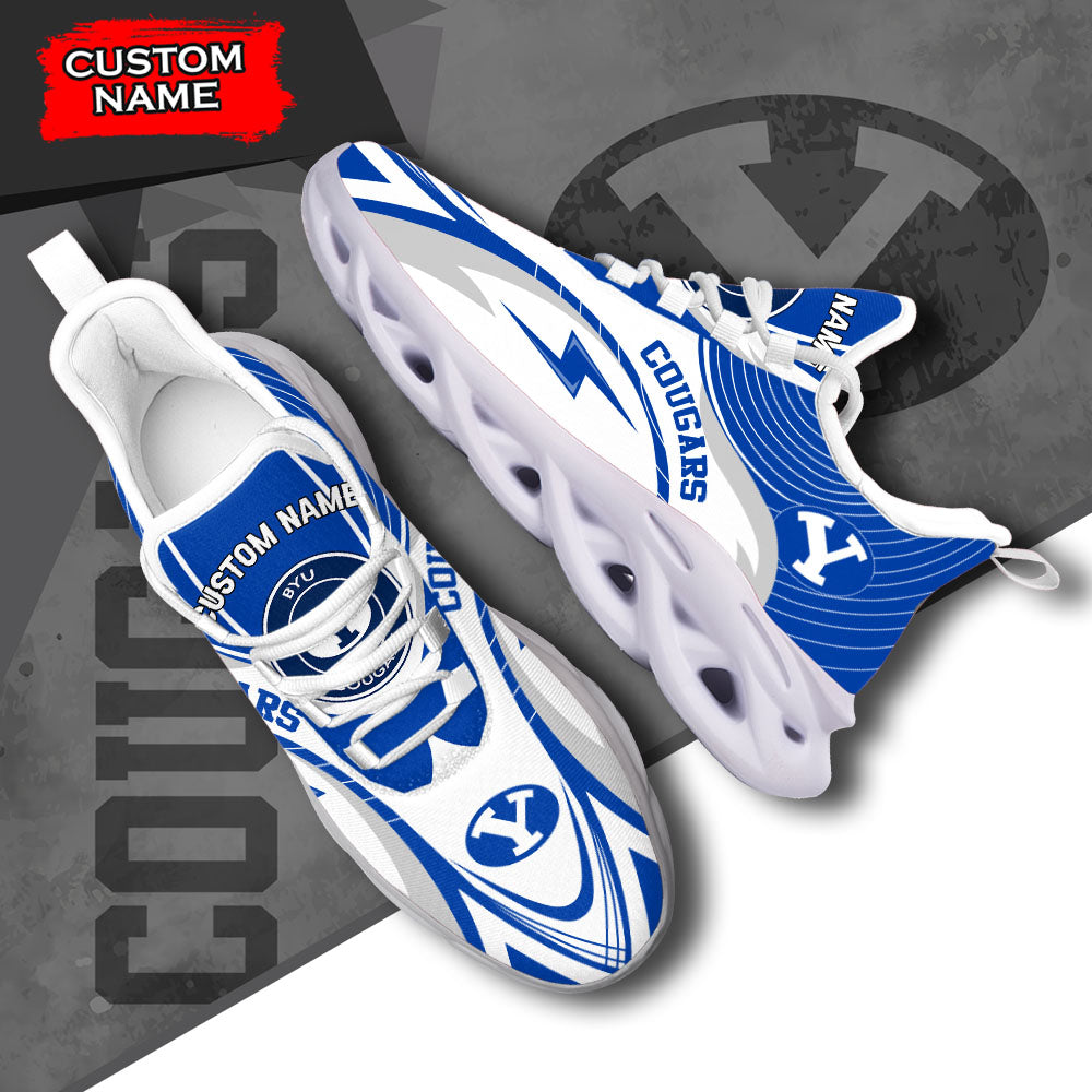 Ideafootwear BYU Cougars NCAA Max Soul Shoes Sneakers For Men And Women
