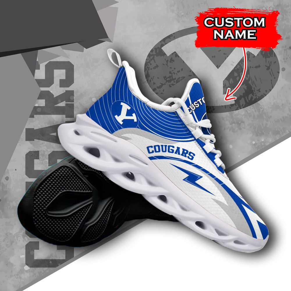 Ideafootwear BYU Cougars NCAA Max Soul Shoes Sneakers For Men And Women