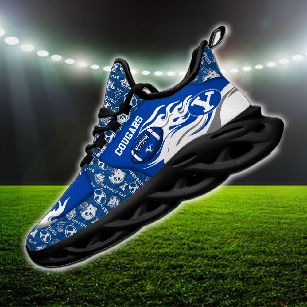 Ideafootwear BYU Cougars NCAA Max Soul Shoes Sneakers For Men And Women