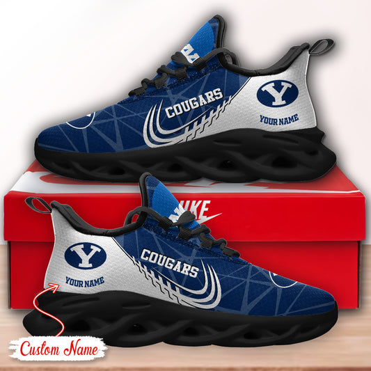Ideafootwear BYU Cougars NCAA Max Soul Shoes Sneakers For Men And Women