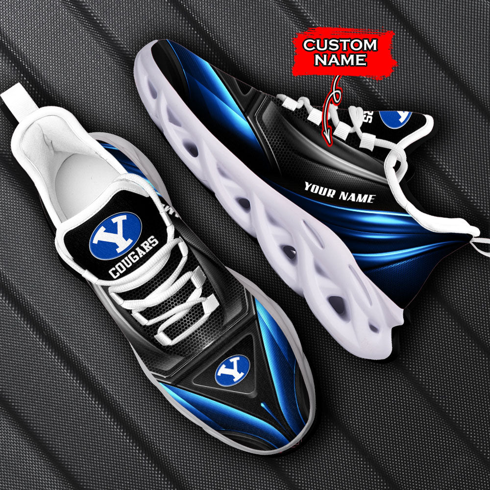 Ideafootwear BYU Cougars NCAA Max Soul Shoes Sneakers For Men And Women