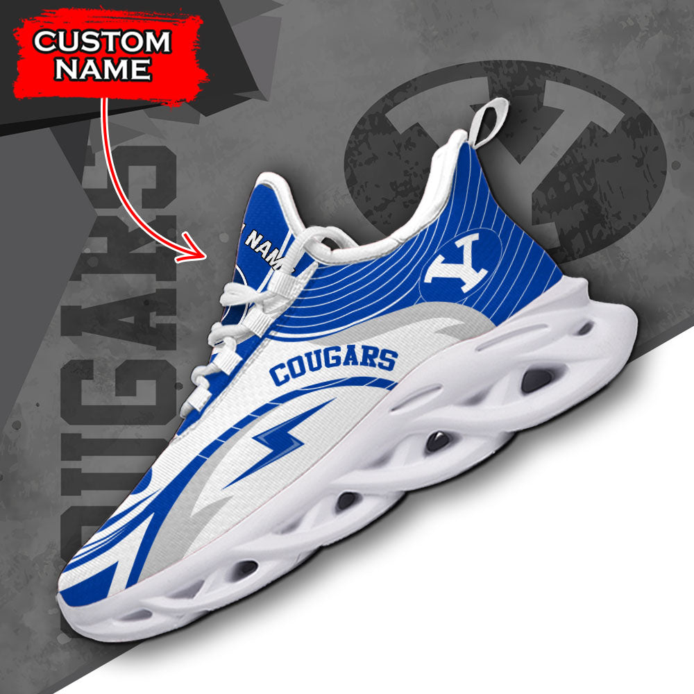 Ideafootwear BYU Cougars NCAA Max Soul Shoes Sneakers For Men And Women