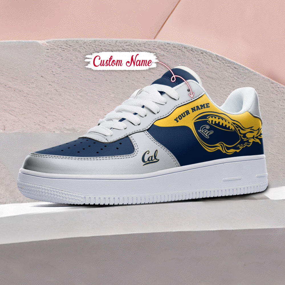 Ideafootwear California Golden Bears NCAA Air Low-Top Sneakers Shoes For Men And Women